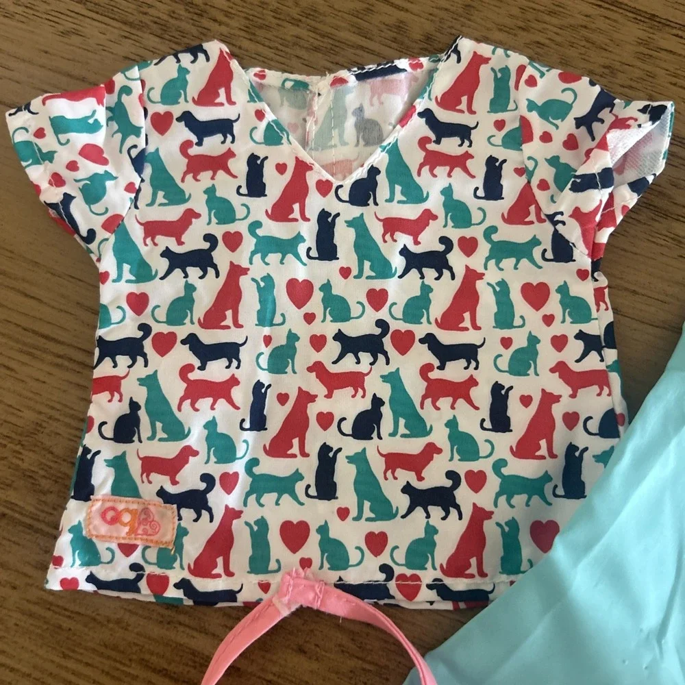 OG American Girl Veterinarian Uniform Outfit - Top, Bottom, Apron